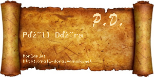 Páll Dóra névjegykártya